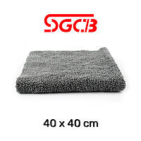 SGCB SGGD197 Microfiber Towel Grey - микрофибра без оверлока, серая 40х40 см