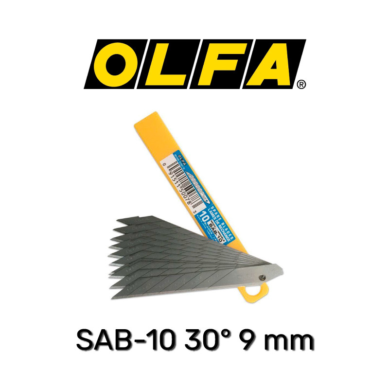 Сегментні леза OLFA SAB-10 30° 9 мм (10 шт.), фото 1