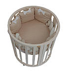 Ліжечко овальна 7 в 1 (Колір білий ) Аналог Stokke Sleepi (Преміум), фото 2