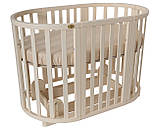 Ліжечко овальна 7 в 1 (Колір білий ) Аналог Stokke Sleepi (Преміум), фото 3