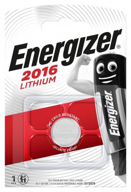 Літієва Батарейка Energizer CR 2016 Lithium (CR2016) 3V 1шт.