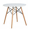 Стіл кухонний круглий Homart DT-005W 70 см білий (9474), фото 5
