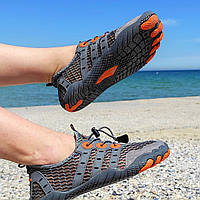 37 р Серые аквашузы женские и мужские коралки акваобувь шлепки для моря аква обувь слипоны мокасины пляж