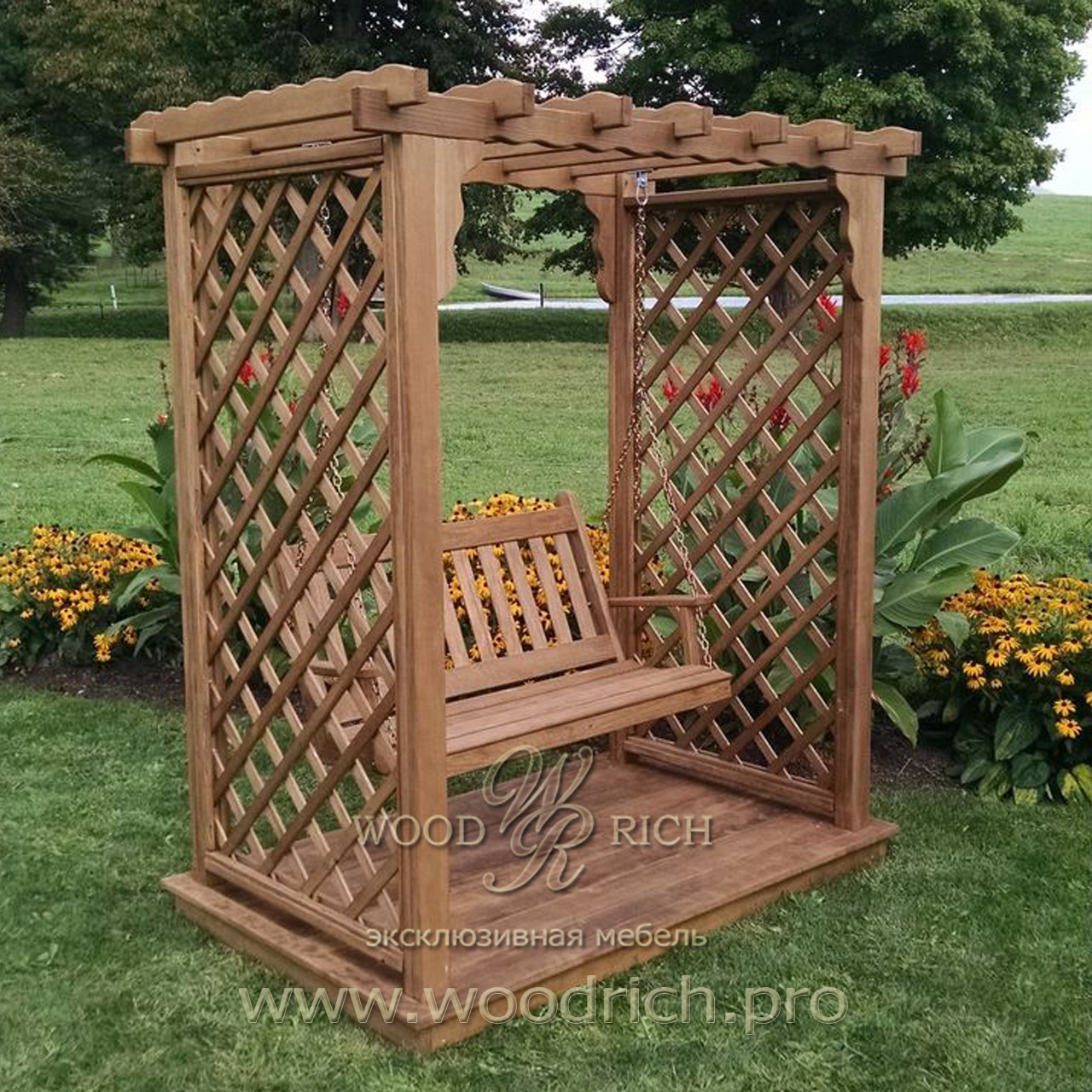 Качели - пергола садовая - купить выгодно у производителя "WoodRich ...