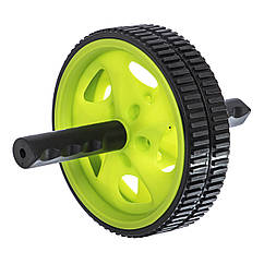 Колесо для преса подвійне ролик для преса Zelart 4242 Green-Black d-18,5см