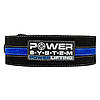 Пояс для пауерліфтингу Power System PS-3800  PowerLifting шкіряний Black/Blue Line XL, фото 3
