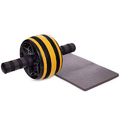 Колесо для преса одинарне ролик для преса Zelart 2540 Yellow-Black d-14см