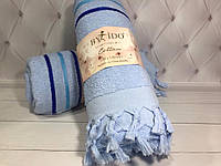 Пляжний махровий килимок - рушник з пензликами By Ido 100% бавовна. 170х90 см. Туреччина!