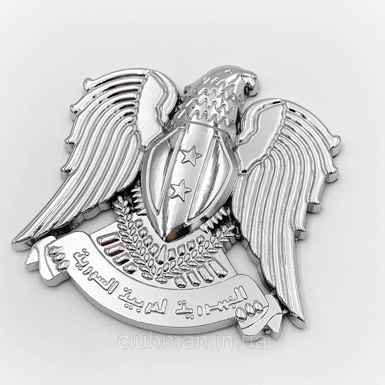 Металевий шильдик емблема Герб Орел Хром