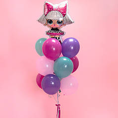 Кулька лол і гелієві кулі на день народження для дівчинки