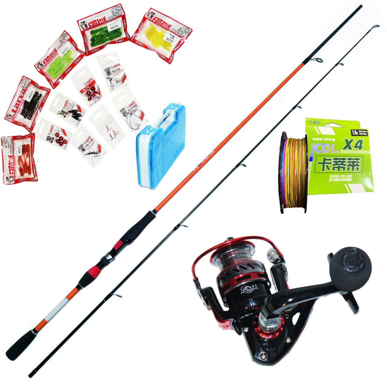 Спіннінговий набір 1.8 м. FANATIK для лову хижої риби: щука, судак, окунь, фото 1