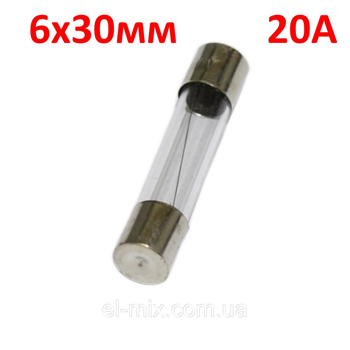 Запобіжник 6х30мм СЕ 20.0A 250В, скло BEZ3000, фото 1