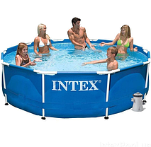 Басейн каркасний з фільтр-насосом Intex Metal Frame 28202 305х76 см, фото 6