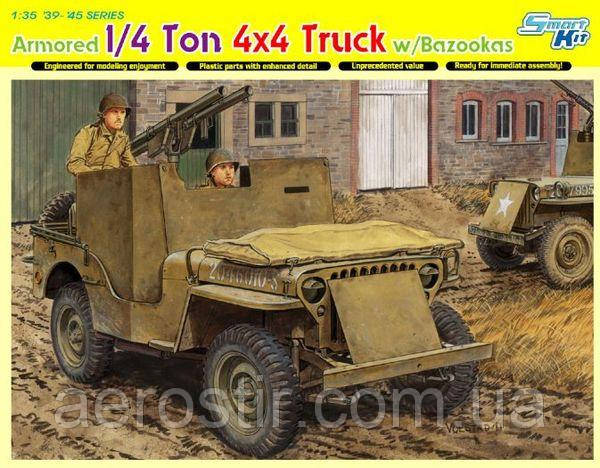 Armored 1/4 Ton 4x4 Truck (Jeep) with Bazooka 1/35 Dragon 6748