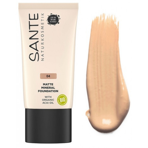 БИО-Основа Под Макияж Sante Matte Mineral Матирующая №4 Cool Fawn, 30мл ...
