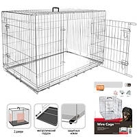 Flamingo Wire Cage Keo Silver ФЛАМИНГО КЕО СИЛЬВЕР КЛЕТКА 2-х дверная для собак