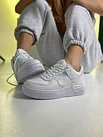 Білі кросівки Nike Air Force 1 Low Shadow White (Найк Аір Форс Шедоу низькі жіночі і чоловічі 36-45)