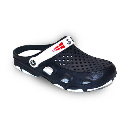 Сабо крокси чоловічі темно-синій з білим ЕВА Jose Amorales, фото 1