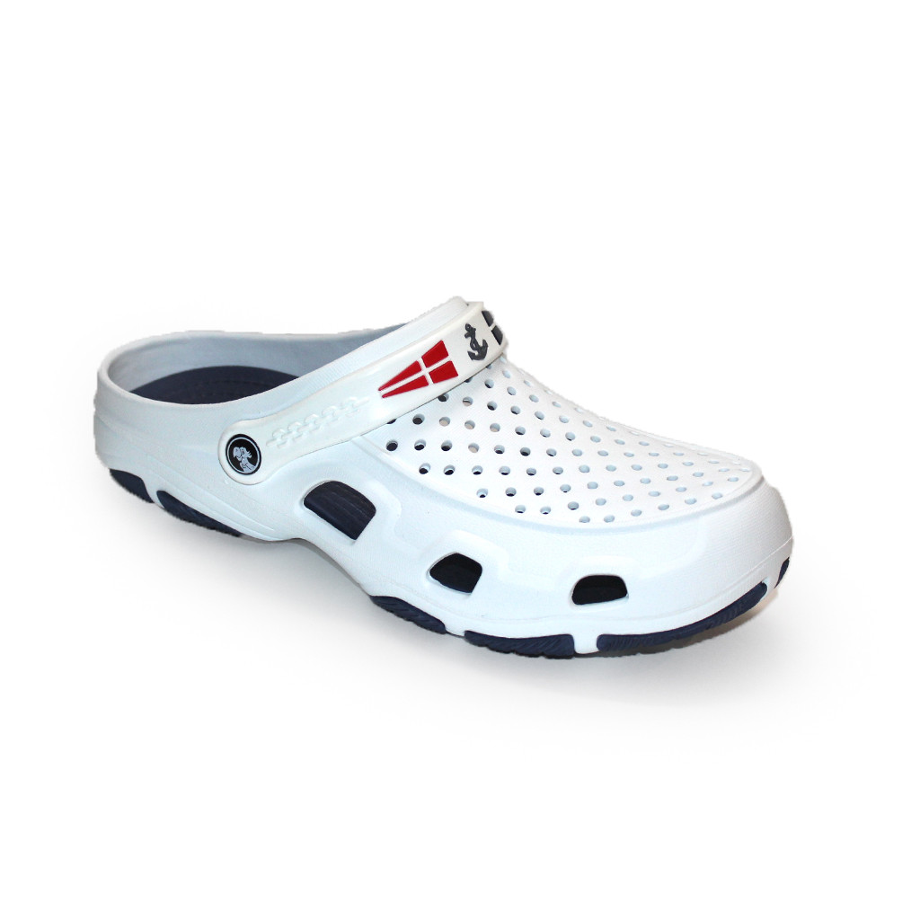 Сабо крокси чоловічі білий з темно-синім з ЕВА Jose Amorales