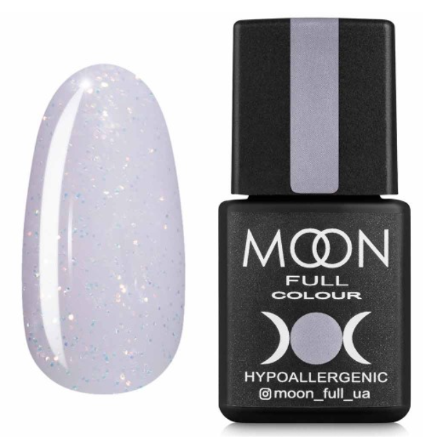 MOON FULL Opal color №510 ніжно-ліловий з золотими блискітками, 8 мл.