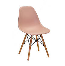 Пластиковий стілець Nik NEW (Нік Н) рожевий 65 на дерев'яних ніжках