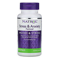 Формула от стресса и беспокойства Natrol "Stress & Anxiety Formula" (90 капсул)