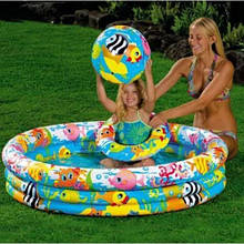 Басейн ст. 59469 "Рибки" 3секц., коло, м'яч. корр. 132*28см/12/