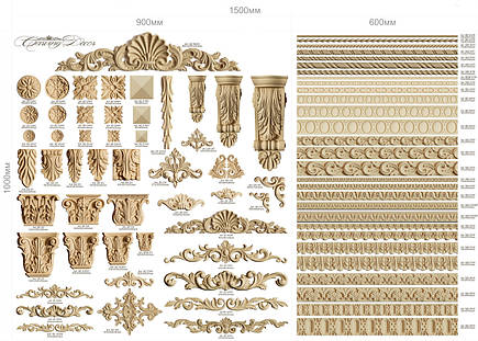 Декор для меблів -  декоративний елемент Carving Decor RZ 04100, фото 2