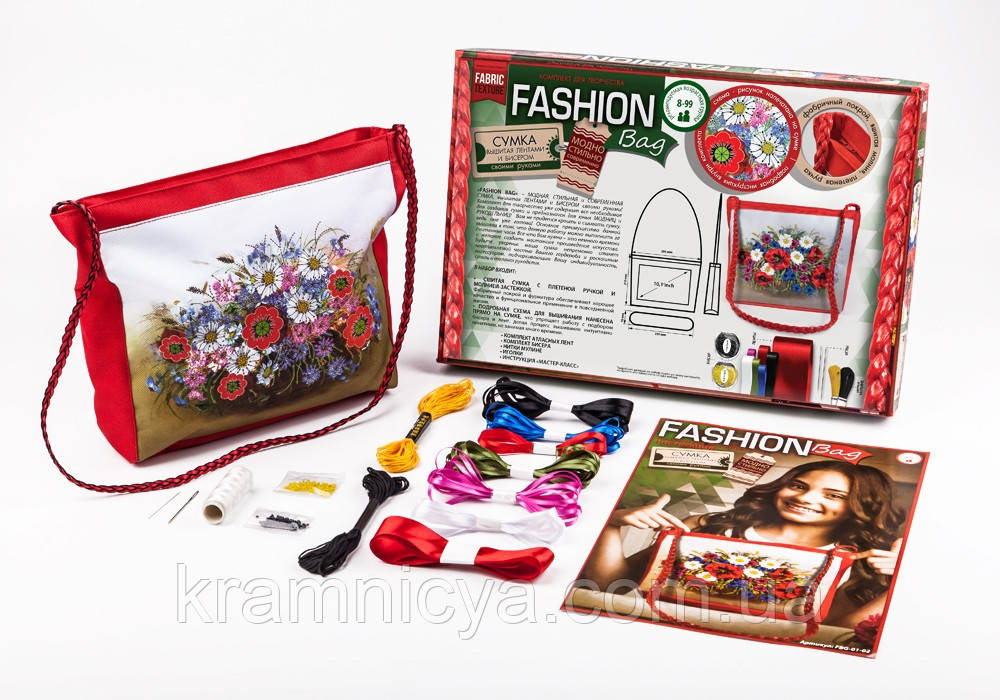 Набор для творчества Сумка-вышивка Маки Danko Toys (FBG-01-02) - фото 2 - id-p1414963898