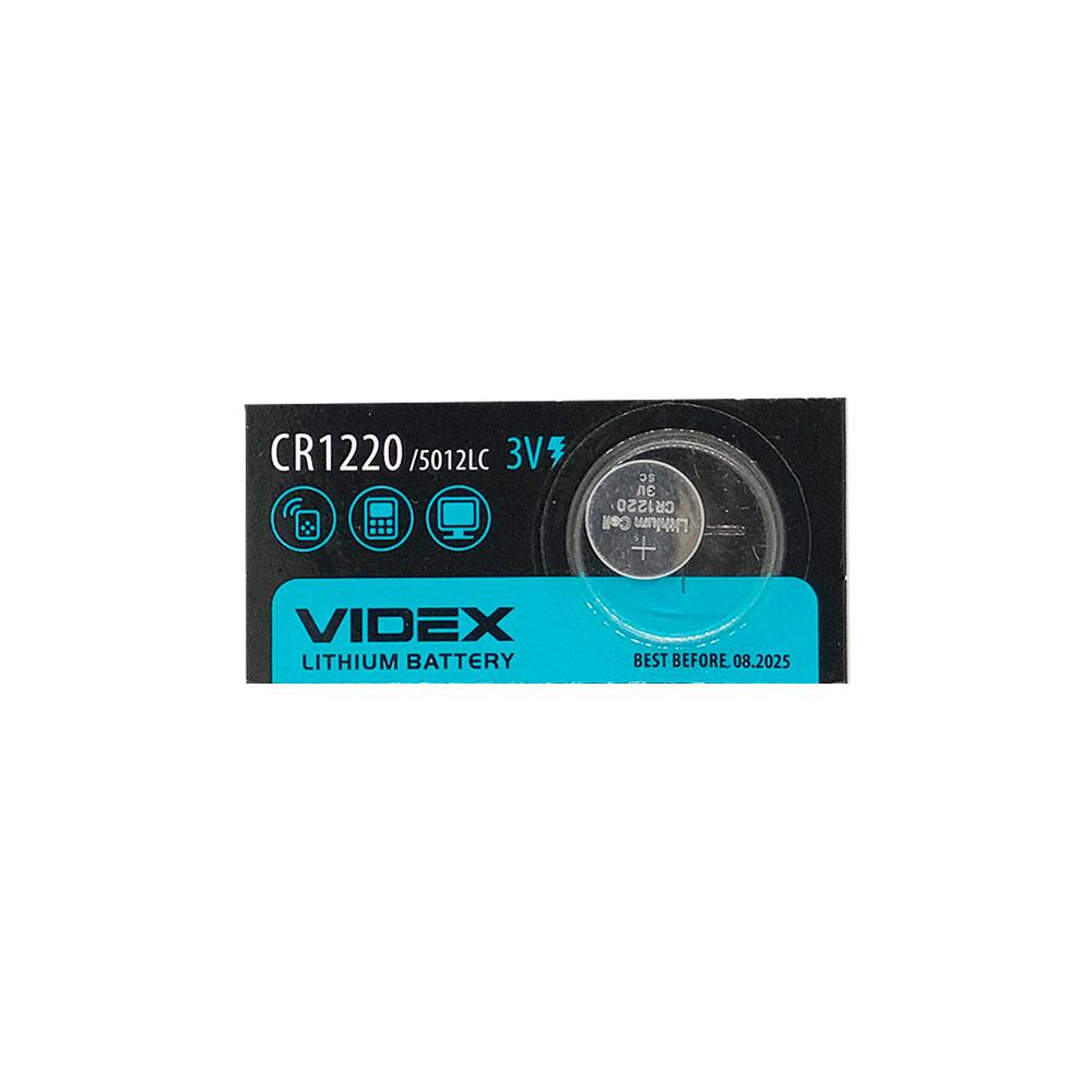Батарейка CR1220 Videx Lithium (3v) 1шт.