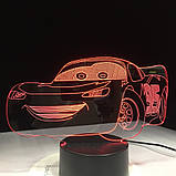 3D світильник, "Машинка", класні подарунки, подарунки для дітей, дитячі подарунки, фото 3
