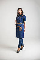 Фартук з нагрудником мод. "Яман" (синій)