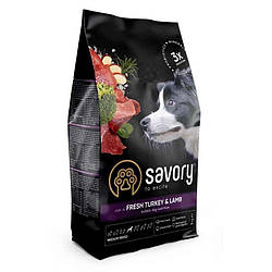 Savory Medium Breed Turkey & Lamb - корм для собак середніх порід (індичка/ягня) 1 кг