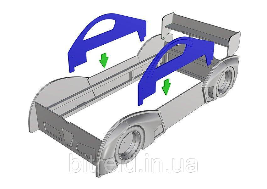 Бортики безпеки на ліжко-машину-190