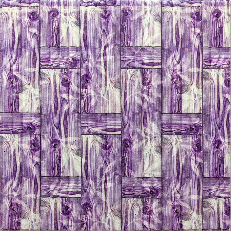 Самоклеющаяся декоративная 3D панель бамбуковая кладка фиолет 700x700x8.5мм (051)