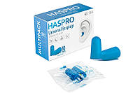 Пенные беруши для сна 10 пар SNR 38 дБ Haspro Multipack (синий цвет)