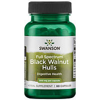 Чорний горіх проти паразитів Black Walnut, Swanson, 500 мг, 60 капсул