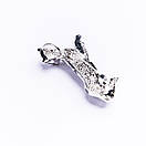 Брошка-кулон "Ягуар" 60х35мм Сріблястий, фото 3