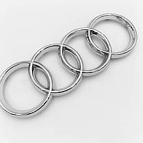 Передня емблема решітки радіатора AUDI (Ауді) 281*99 мм Хром, фото 3