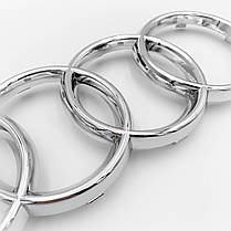Передня емблема решітки радіатора AUDI (Ауді) 281*99 мм Хром, фото 5
