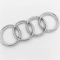Емблема задня AUDI (Ауді) 216мм A4 (B9) A5 (F5) A6 (C7) A7 (C7) A8 (D4) Q3 (8U/F3) Q5 (8R/FY) Q7 (4L) - Хром, фото 4
