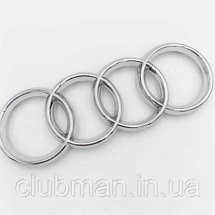 Передня емблема AUDI (Ауді) 315 мм Q5 (FY/80a), Q7 (4M) - Хром (4M0853605), фото 1