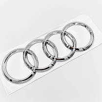 Емблема задня AUDI (Ауді) 203мм A4 (B9), A5 (F5), A6 (C8), A7 (C8), Q2 (GA), Q3 (F3),Q5 (FY), Q8 - Хром, фото 4
