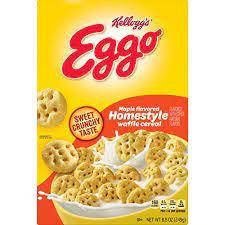 Kellogg's Eggo, хлопья для завтрака, домашние вафли со вкусом клена, хороший источник 8 витаминов и минералов, фото 2