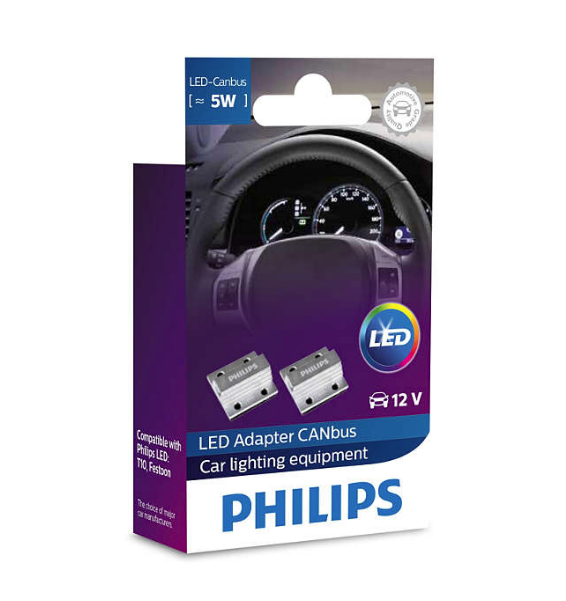 Комплект резисторів PHILIPS CANBUS адаптер 5W обманка для LED ламп 12956X2
