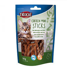 Ласощі для кішок Trixie (Тріксі) PREMIO Mini Sticks - з Куркою та Рисом 50 гр.