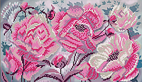 Схема для вышивания бисером "Розовые пионы" 34х20 см