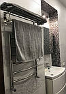 Полиця з нержавіючої сталі з полотенцедержателем для ванної OD 083, фото 3