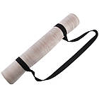 Коврик для йоги Замшевий каучуковий двошаровий 3м Record FI-5662-38 (розмір 183x61x0.3см, бежевий, з прин, фото 2