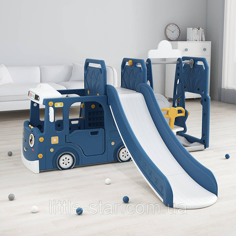 Гірка-гойдалка ігрова для дитячого майданчика, 141*142*110 см, WM19072-4